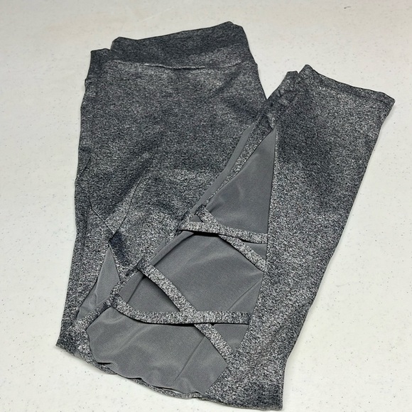 Leggings Gray Criss Cross Design - Picture 1 of 8